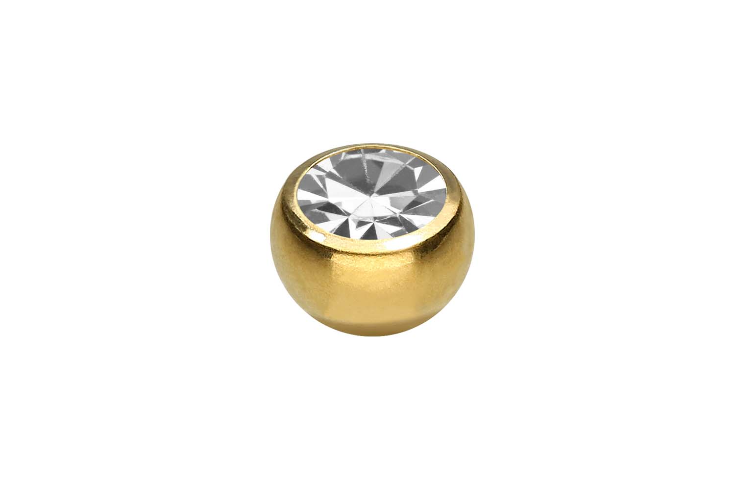 Titan Klemmkugel KRISTALL von Piercingline